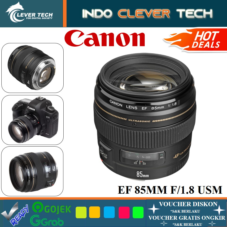 Canon EF 85mm f1.8 USM Canon EF 85 mm f/1.8 USM - GARANSI RESMI