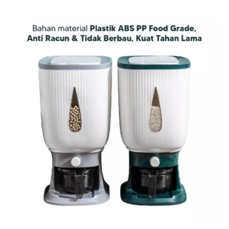 [ OBJ ] NEW Dispenser Beras 10kg - Tempat Penyimpanan Beras (Rice Box)