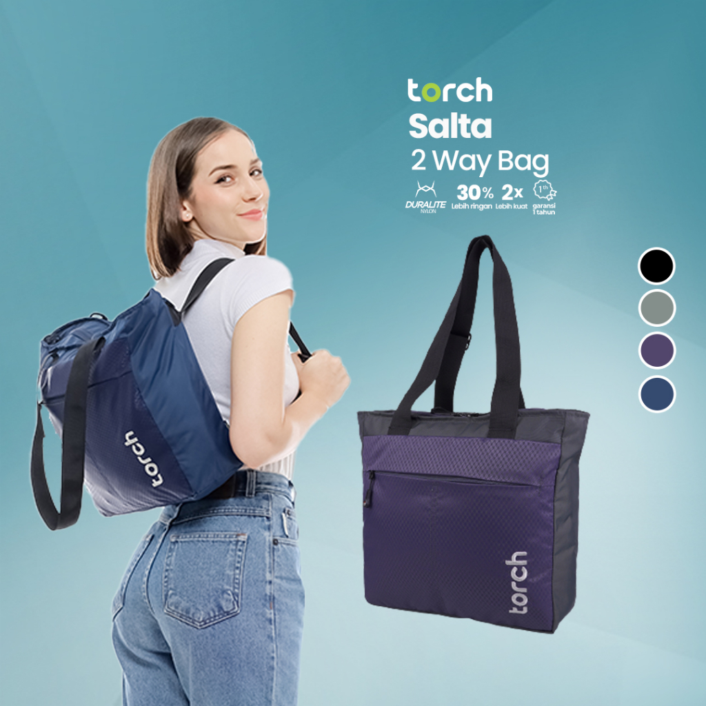 TORCH Depok Salta 2in1 Totebag Backpack Laptop  - Tas Punnggung Simpel Water Repellent