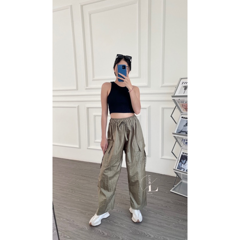 [LAXMI] Aluna Cargo Pants // Celana Cargo Parasut // Cargo Highwaist