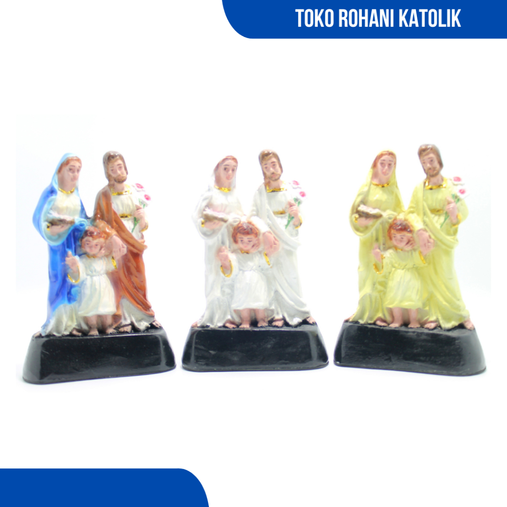 PATUNG KELEUARGA KUDUS BERDIRI 13 CM / PATUNG YESUS MARIA YOSEP / PATUNG KELUARGA KATOLIK