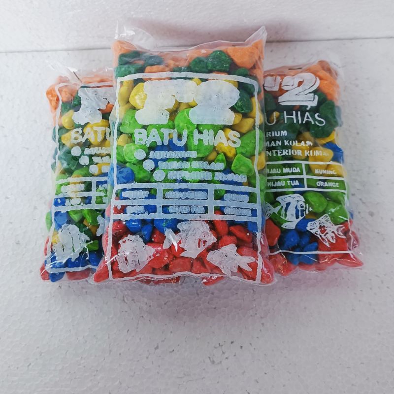 BATU HIAS WARNA WARNI hiasan akuarium dasaran aquarium