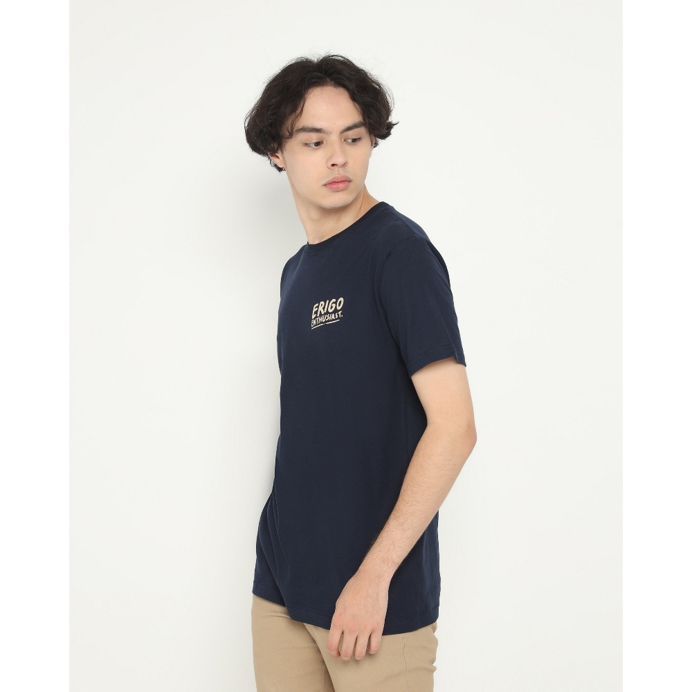 Erigo T-Shirt Japan Wheels Navy Unisex Kaos Baju Erigo Pria/Wanita