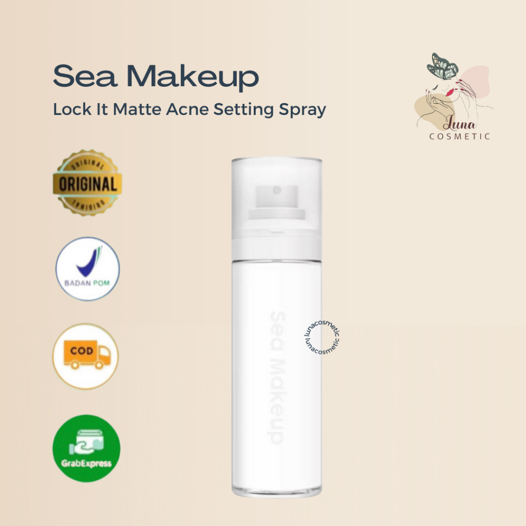 Sea Makeup Lock It Matte Acne Setting Spray Membantu menjaga riasan selama lebih dari 16 jam dan Membantu merawat dan mencegah jerawat