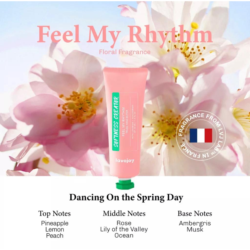 [New Launch] lavojoy Softness Creator Hand Butter Hand Cream Ceramide Tri-Oil 2% Niacinamide Hands Soft Moisturized