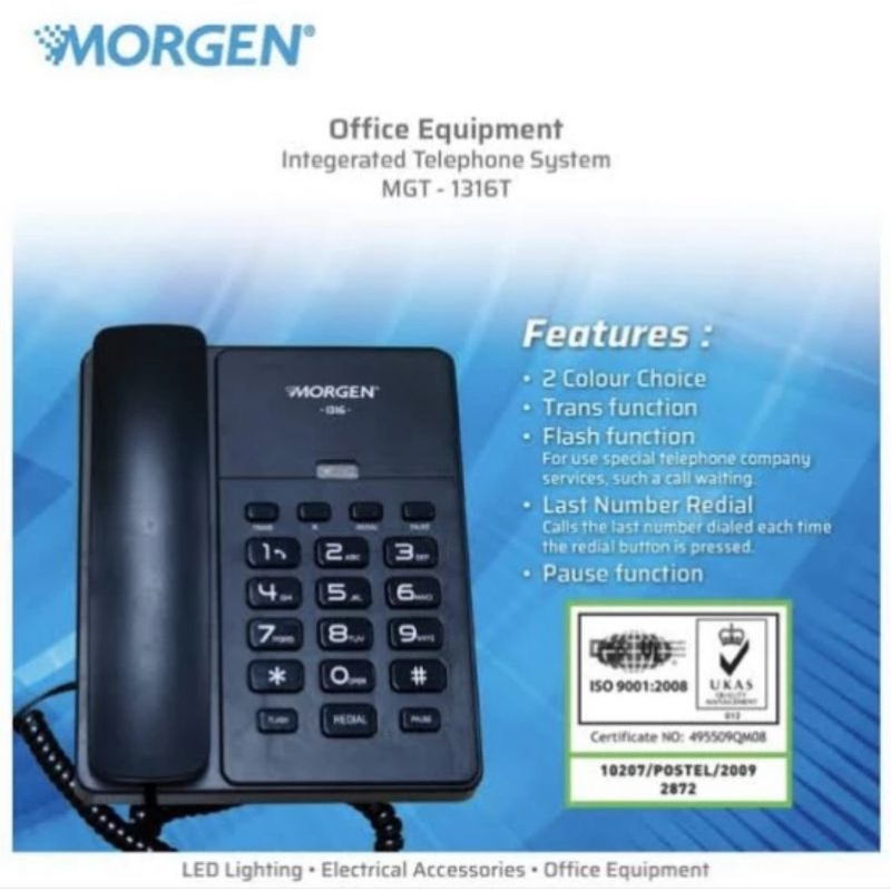 MORGEN TELEPON KABEL RUMAH/KANTOR MG 1316 T