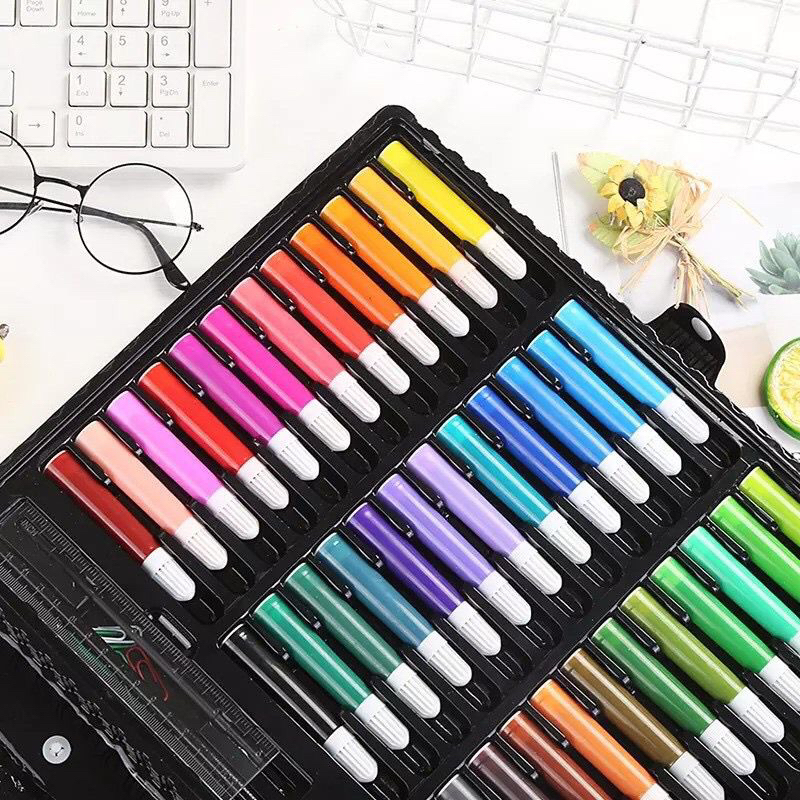 Crayon Art Set 150 pcs Alat Pensil Menggambar Melukis Mewarnai