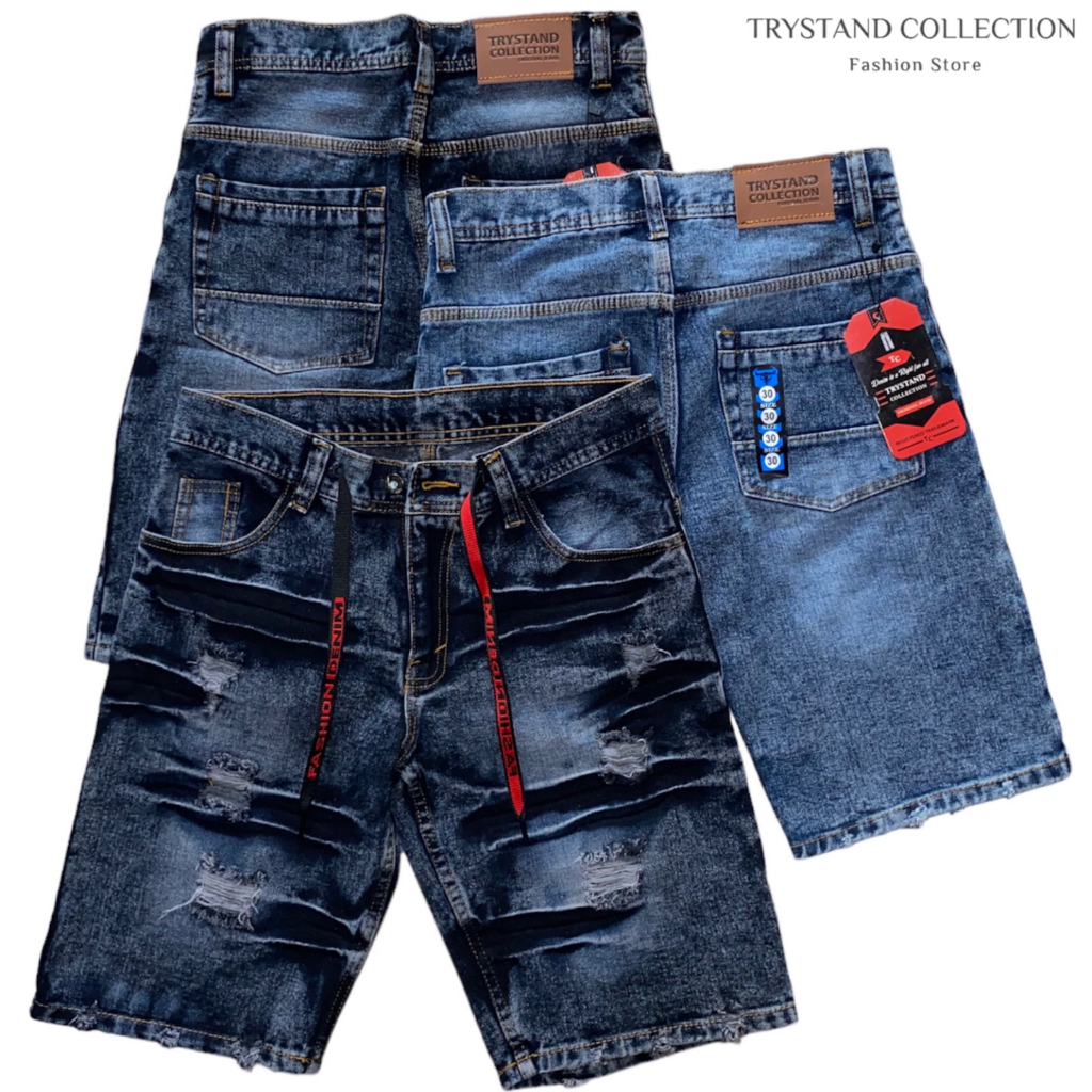 CELANA PENDEK SOBEK KANCING TC / CELANA PENDEK JEANS / CELANA PENDEK DISTRO ORIGINAL