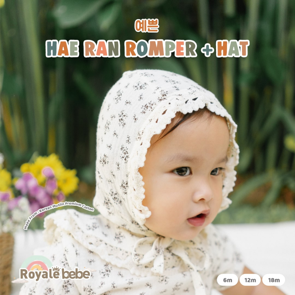 Royale Bebe Hae Ran Romper + Hat / Romper Bayi