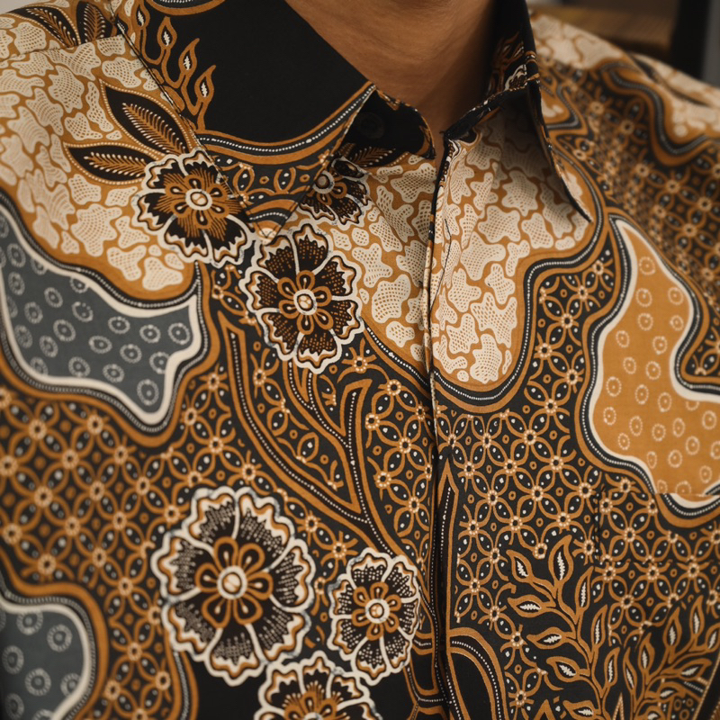 Batik Ayman - RAHARDIAN BROWN | Kemeja Batik Pria Katun Solo Halus Mewah Premium