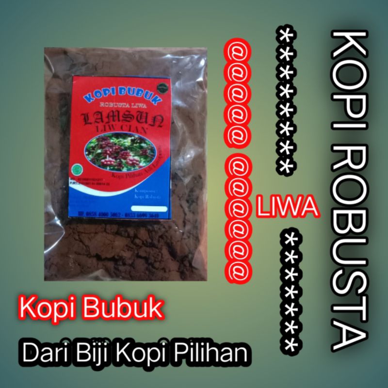 

Kopi bubuk Robusta pilihan " Lamsun " 200gr