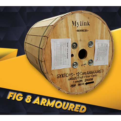 [𝗢𝗥𝗜𝗚𝗜𝗡𝗔𝗟] Kabel Fiber Optic 6Core Fig 8 Armoured My Link 2000Meter