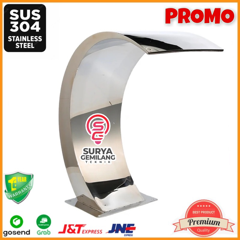Waterfall Stainless Kolam Renang Pancuran Kolam Renang Waterpall