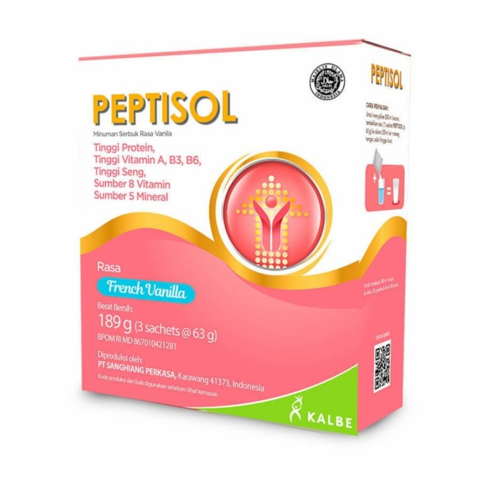 PEPTISOL VANILA 190 GRAM