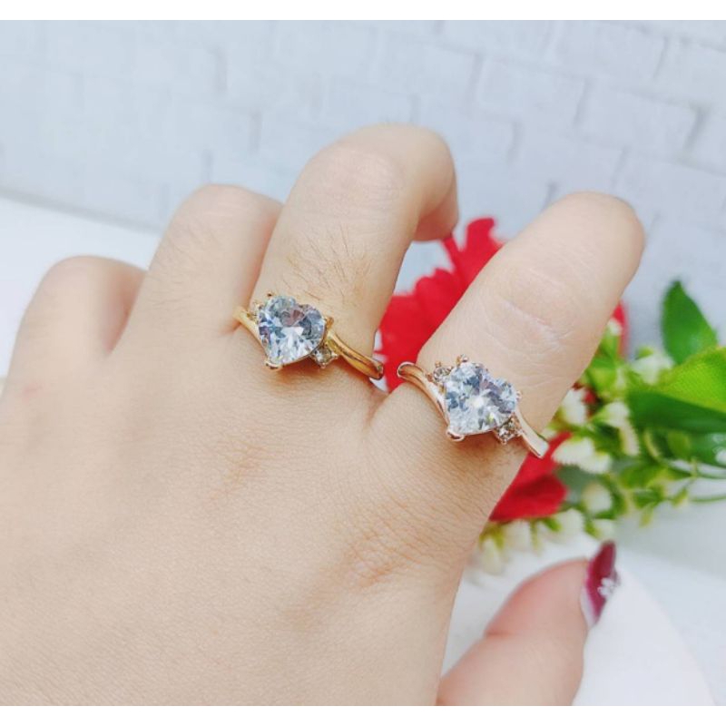 Cincin Titanium Permata Anti Karat Perhiasan, Fashion R700