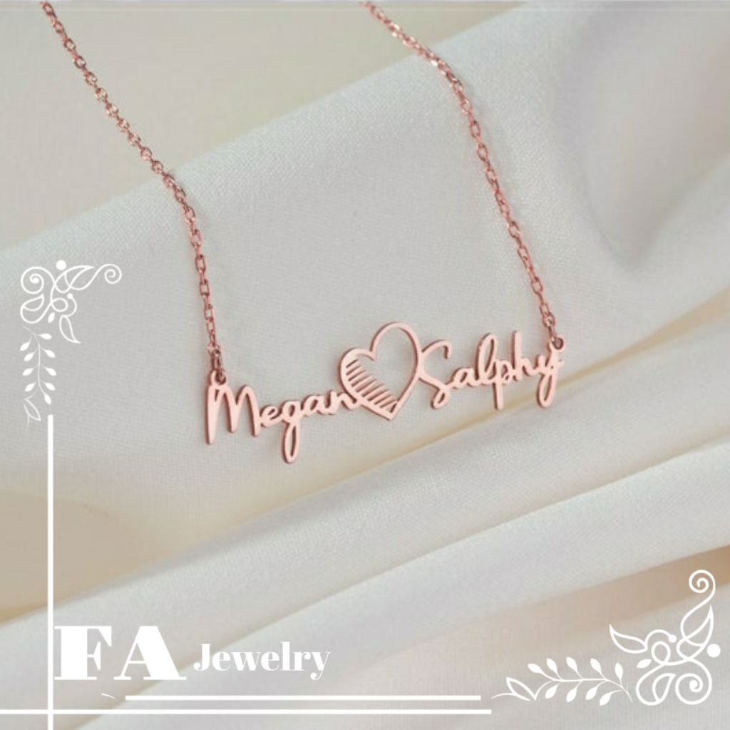 Kalung Nama Lapis Emas Kalung Titanium Anti Karat Bisa Costum Nama kalung bayi sampai dewasa by fa j