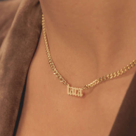 Kalung Nama Lapis Emas Kalung Titanium Anti Karat Bisa Costum Nama kalung bayi sampai dewasa fa jewe