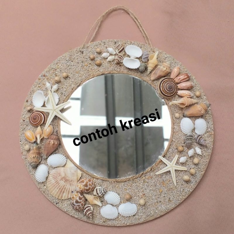 cermin kerang prakarya (bahan-diy)