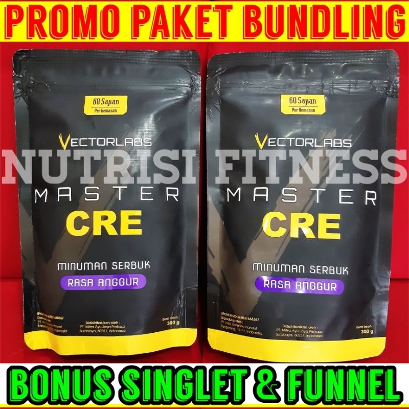 PROMO!! 2 PACK MASTER CRE 600 GRAM PAKET BUNDLING CREATINE MURAH HALAL BPOM