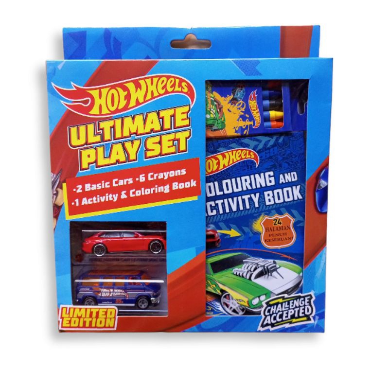 Hot Wheels Ultimate Play set With Coloring &amp; Activity book Limited edition 2 pcs