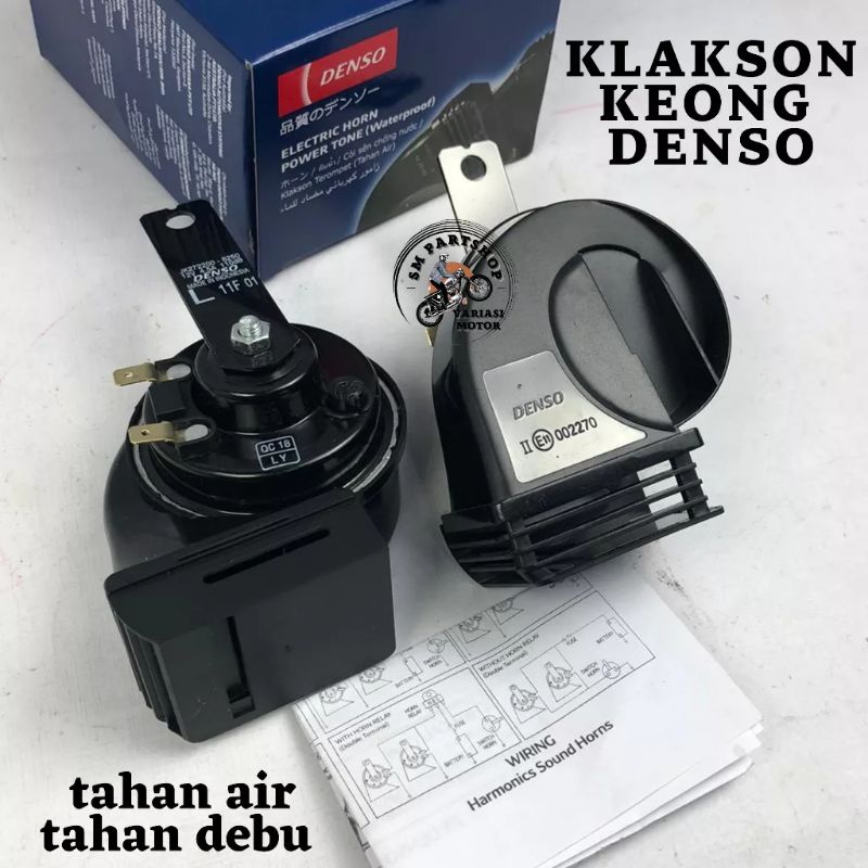 Klakson Keong Denso sepasang LR waterproof dc 12 volt