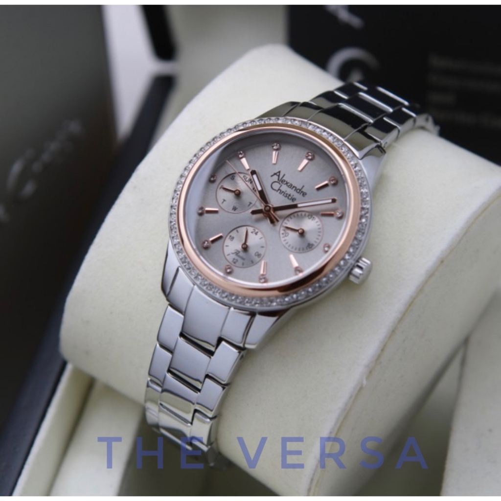 ALEXANDRE CHRISTIE AC 2A62 SILVER RANTAI Jam Wanita Original