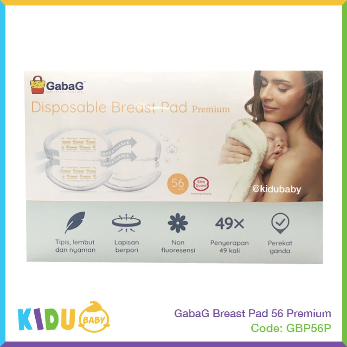 Breast Pad Slim Thin Ultra Soft by GabaG 50+10 / 30 / 56 / Satuan Premium Classic Kidu Baby