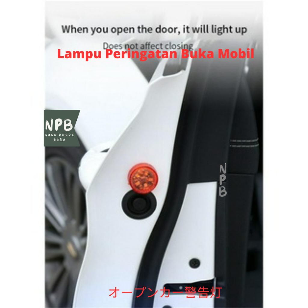 Wireless LED Light Door Warning Safety - Lampu Peringatan Buka Mobil