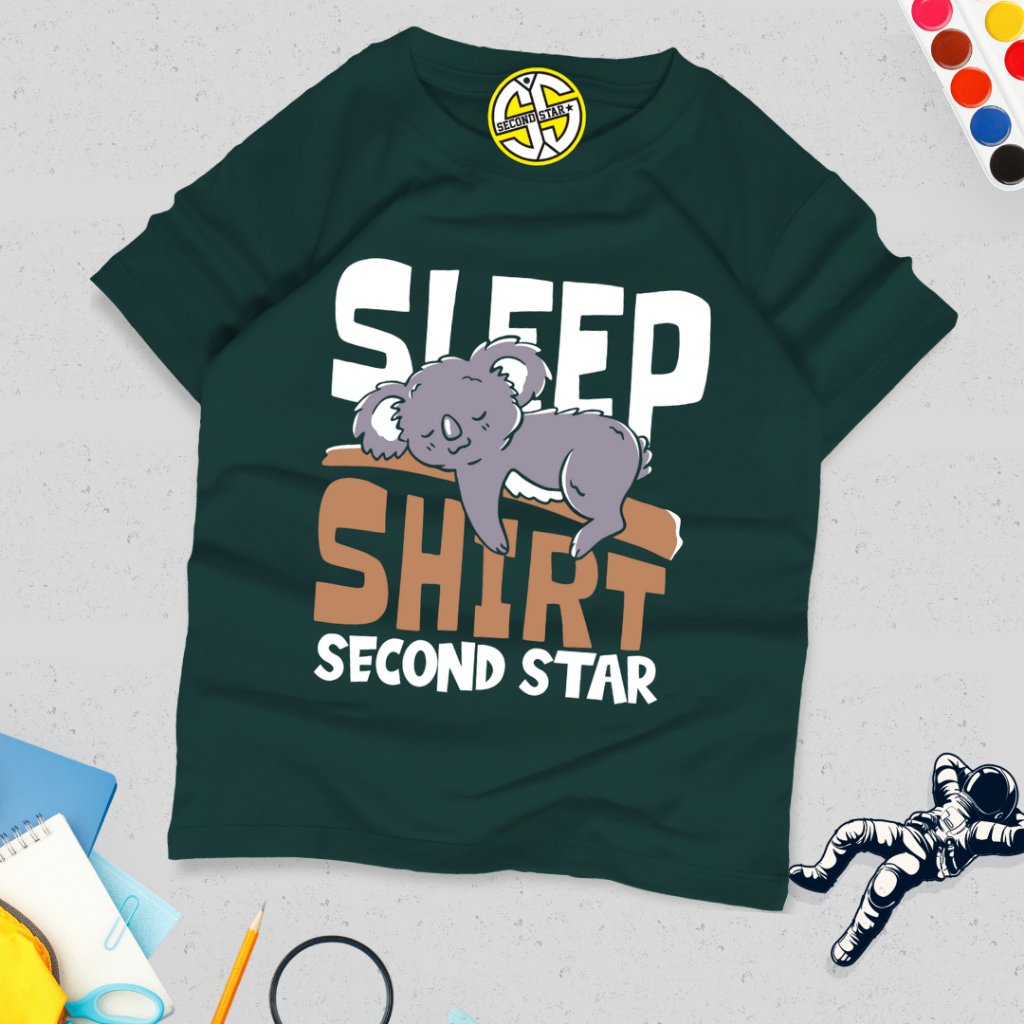 Second Star baju anak laki-laki perempuan unisex Kaos oblong 1 - 12 tahun bear lucu