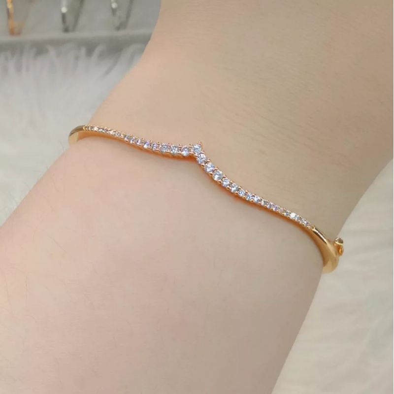 La Vienne - Aksesoris Perhiasan Gelang Bangle Titanium Wanita Anti Karat - Sylvia