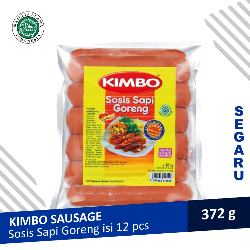 KIMBO Sosis Sapi Goreng 12 pcs 372 gram