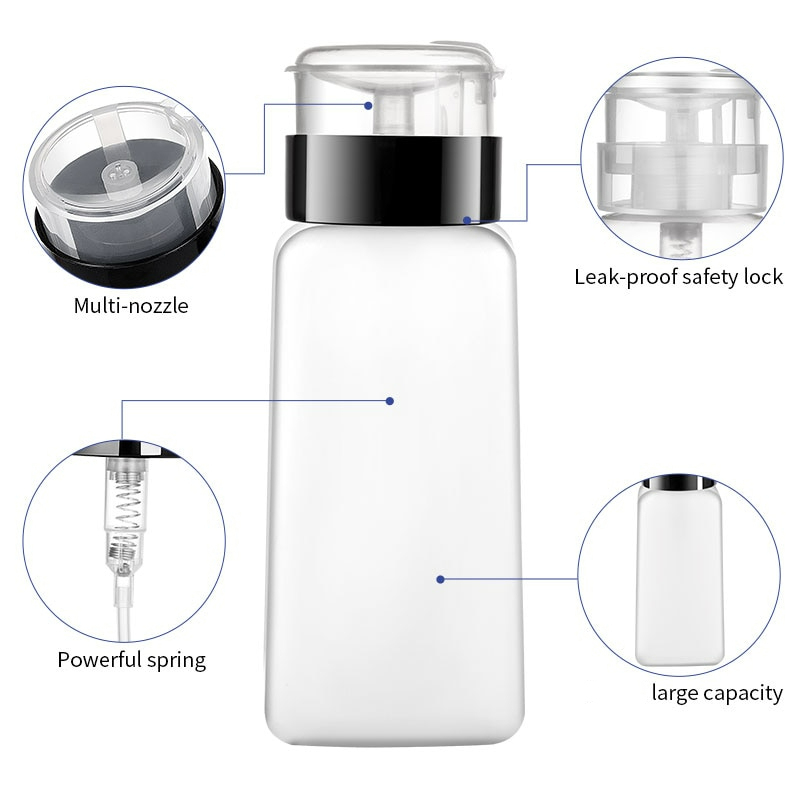 Botol Dispenser Cairan Push Bottle Travel Size 60 ml - FBY-01 - Transparent