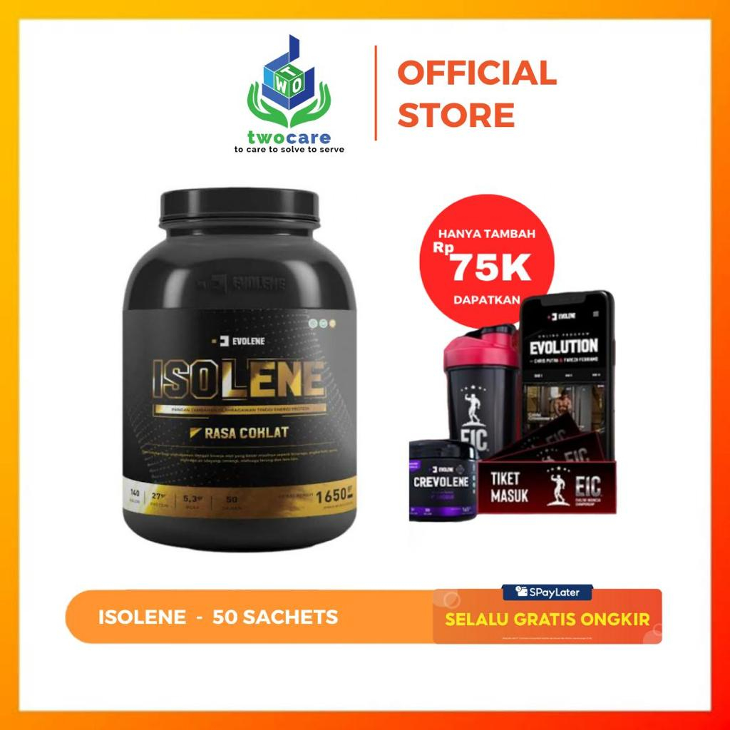 Evolene Isolene Isolate  Whey Isolate coklat 50 Sachet Coklat BPOM