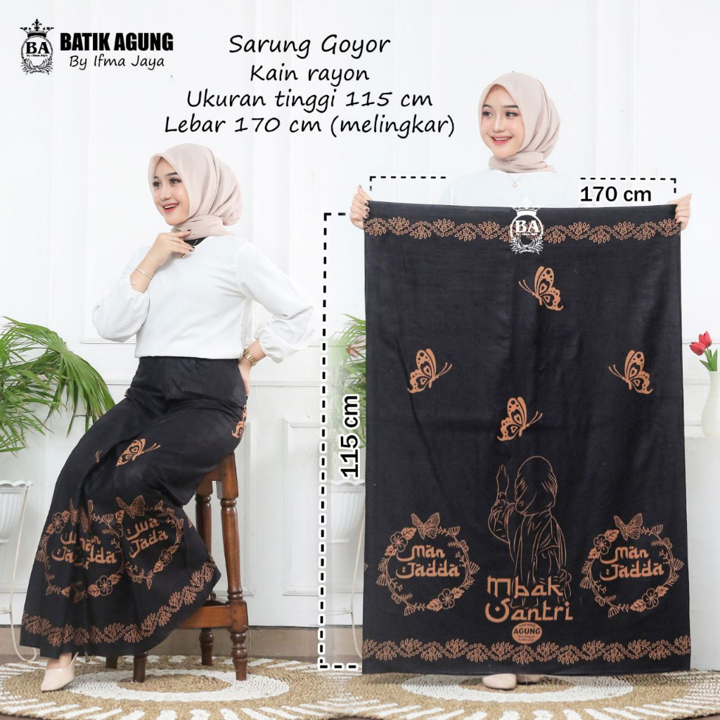 SARUNG HITAM MOTIF MBAK SANTRI MAN JADA WAJADA SARUNG SERAGAM SARUNG GLOYOR GOYOR SARUNG AQIL SARUNG BATIK PEKALONGAN SARUNG PUTRI SARUNG WANITA SARUNG SERAGAM SANTRI