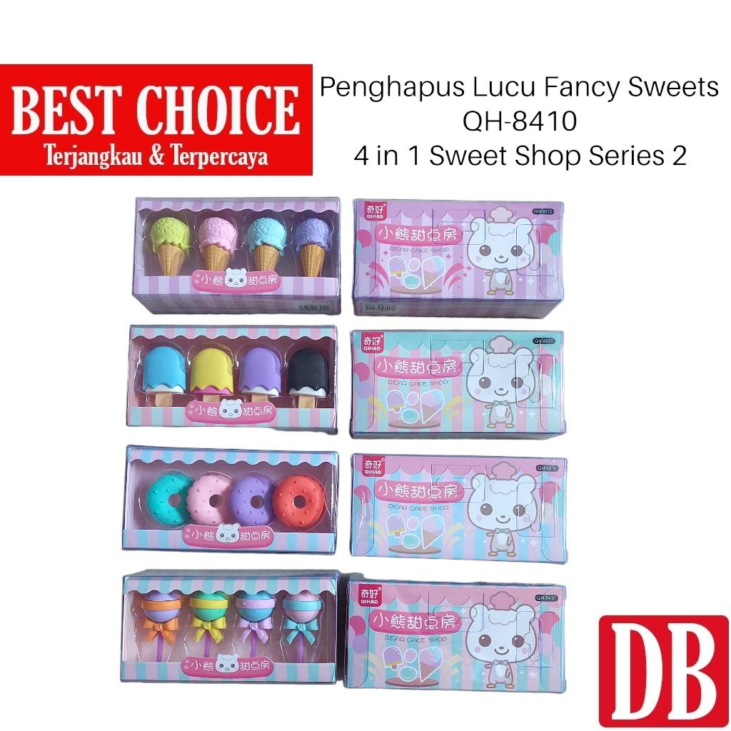 

Penghapus / Eraser Fancy Lucu Cute Sweets Shop Series 2 (4 in 1)