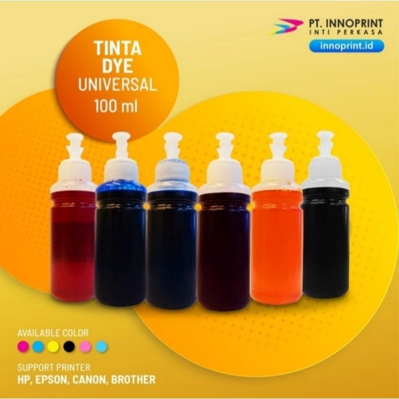 Tinta Botol Cair Bisa Untuk Semua Printer Tanpa Label 100 ml CMYK