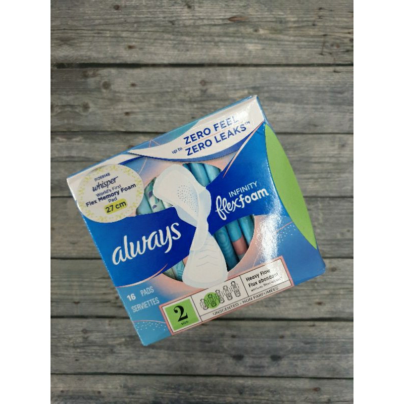 Whisper Infinity Always Flexfoam Pembalut Singapore