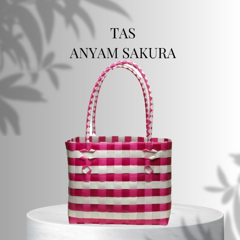 Tas Anyam Sakura Tas Jinjing Tote bag