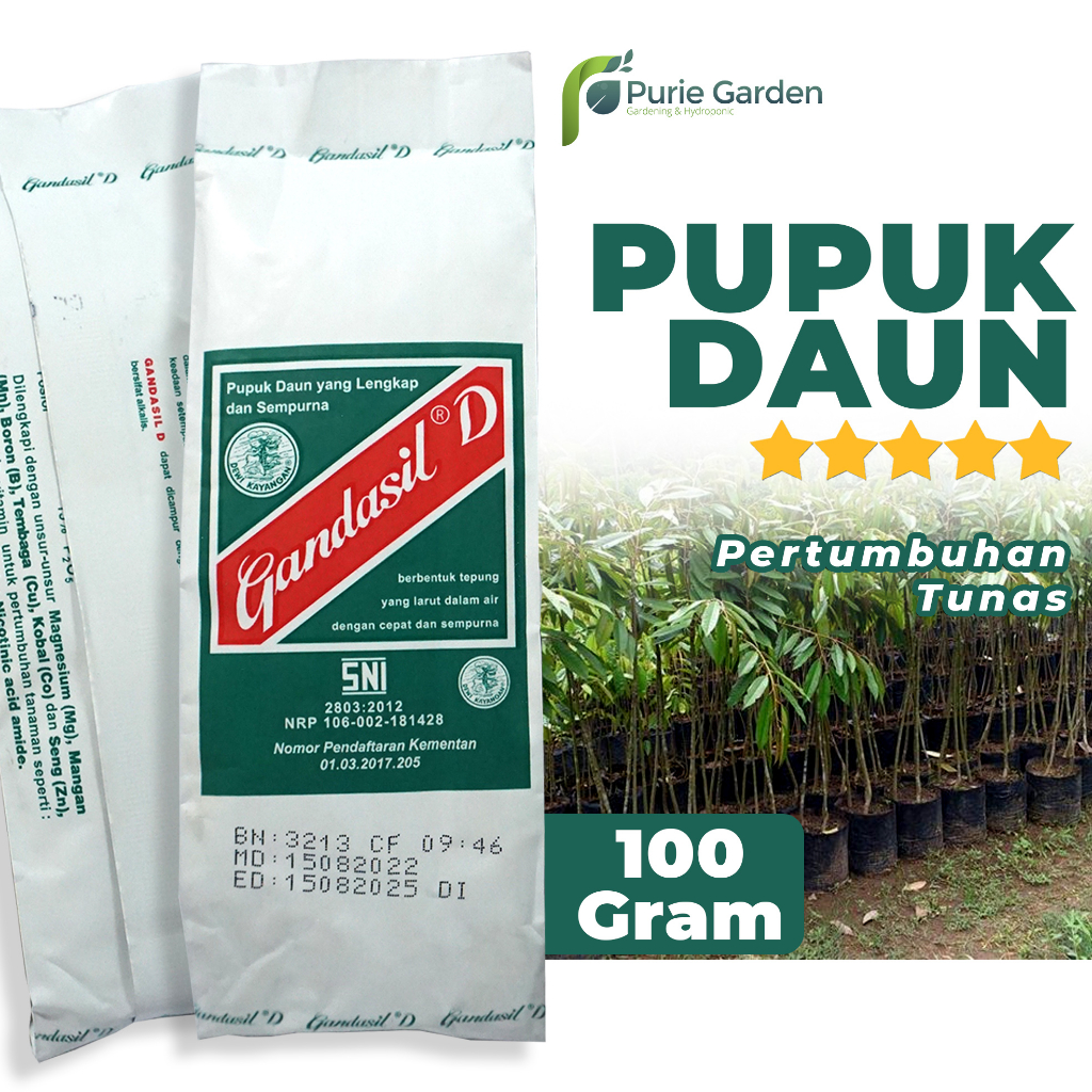 Pupuk Daun Pertumbuhan Tunas Gandasil D 100gr Ori Kemasan Pabrik PG SBY