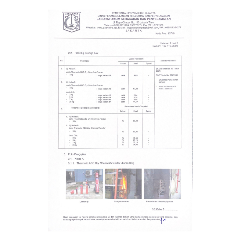 Automatic Thermatic Pemadam Api Otomatis / Eco Liquid Gas 5 kg Tonata