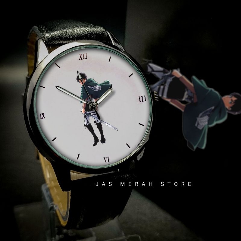 Jam Tangan AOT Eren Yeager Premium Include Double Strap &amp; Box Attack On Titan