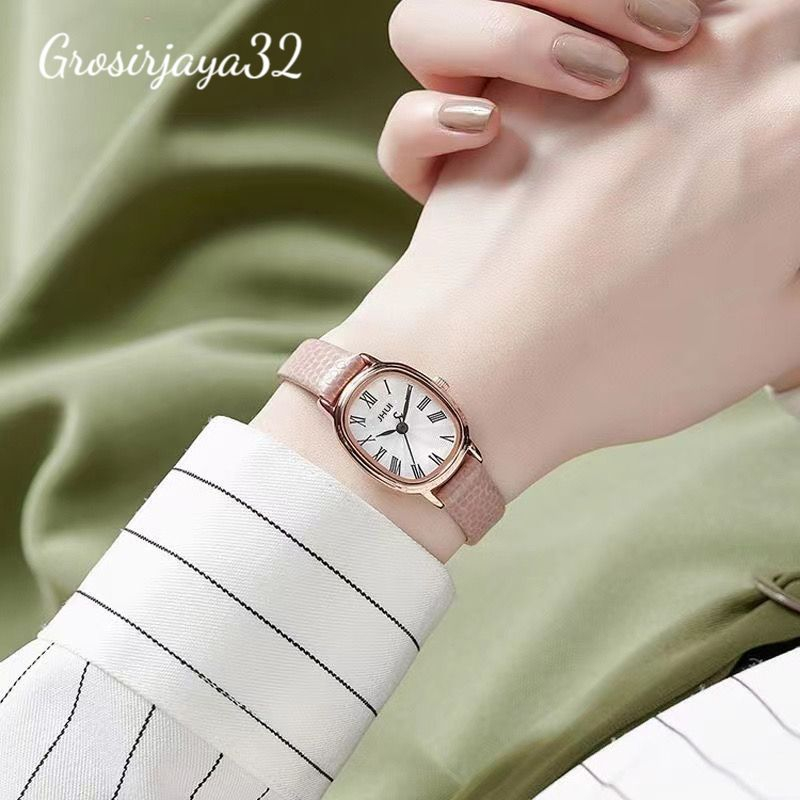 Jam Tangan Wanita Miskha Jhui Kecil Analog Quartz Strap Chroco Korean Fashion