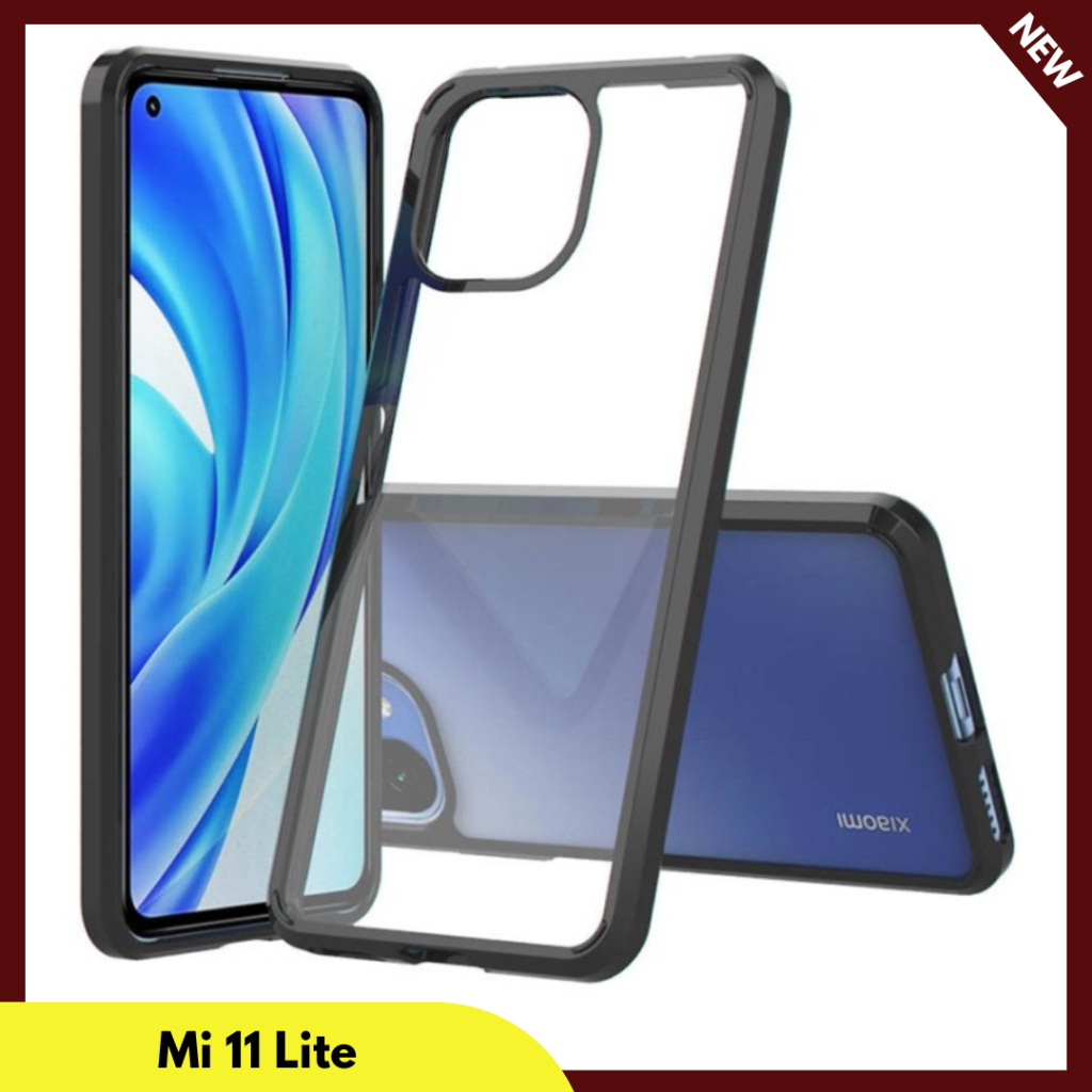 Luxury Hybrid Case Xiaomi Mi 11 Lite - Mi11 Lite -Acrylic Clear Casing