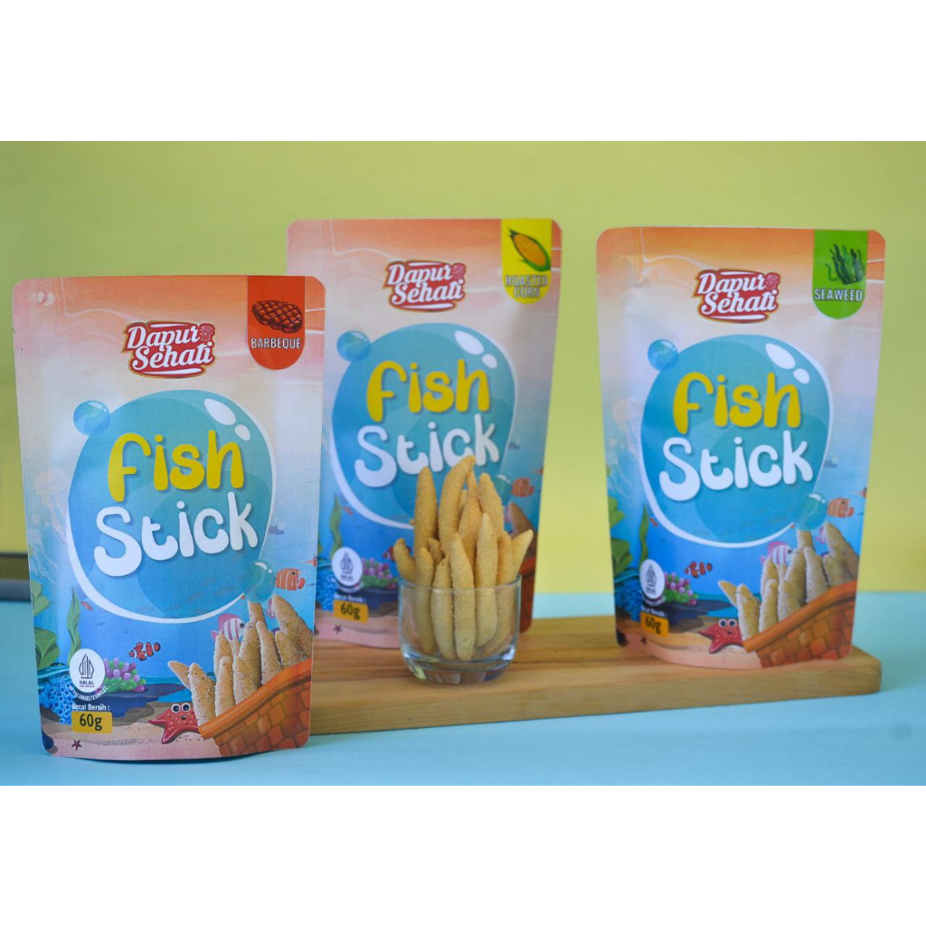 Fish Stick Cemilan Snack Sehat Non MSG Non Pengawet Camilan anak 1+ isi kemasan 60g