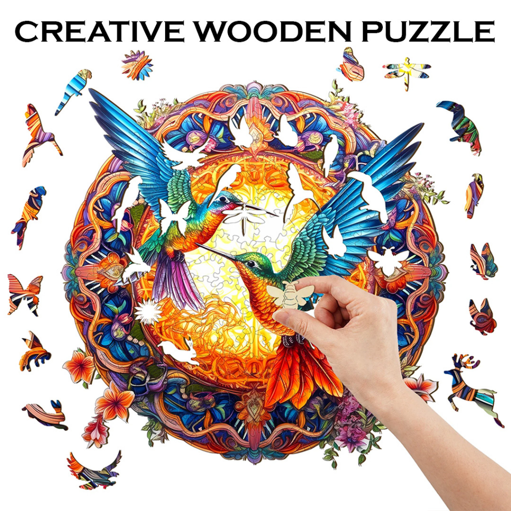 Wood Puzzle KAYU 3D BURUNG & Serangga Ready Gift Kado Mainan Anak Ultah Wooden DIY BIRD BUGS Macaw H