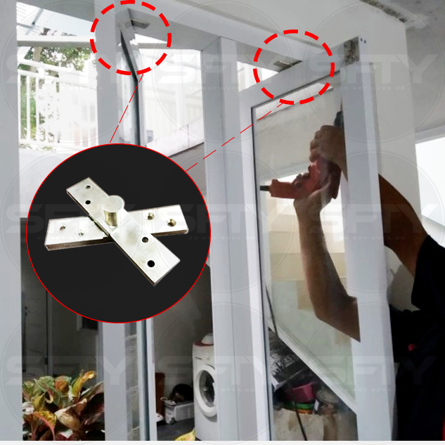 Engsel Jendela Putar Pivot 360 Derajat Bahan Kuningan Poros Jendela Kayu Pintu Aluminium