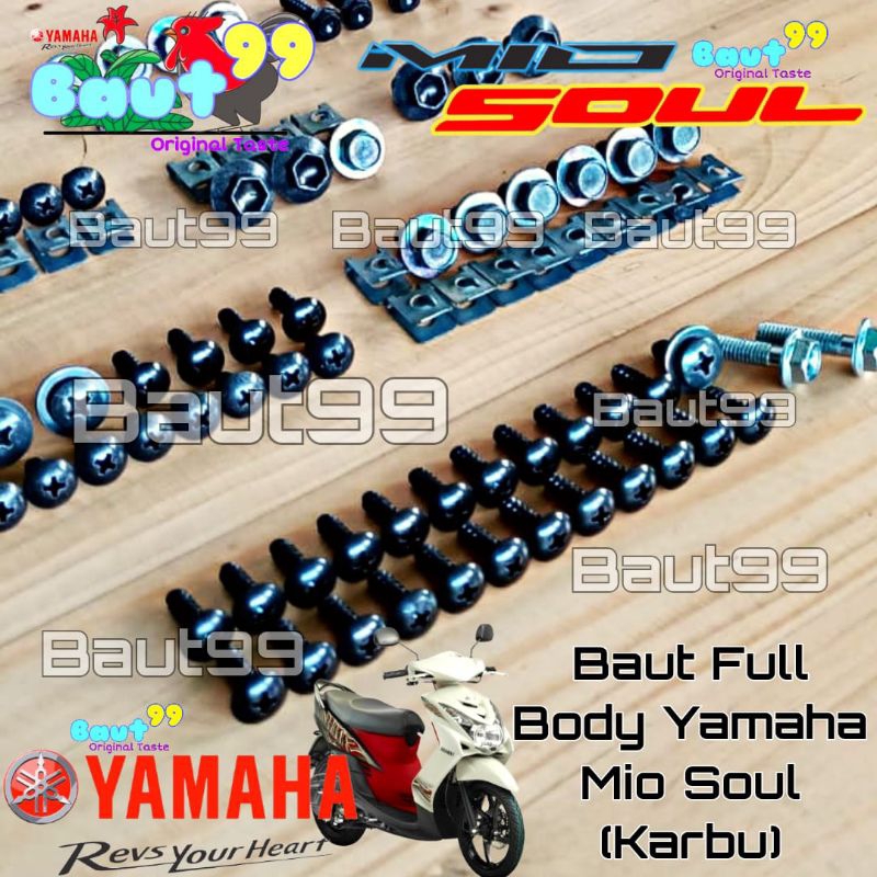 Baut Fullset body Yamaha Mio soul Karbu/Full body Yamaha Mio soul Karbu