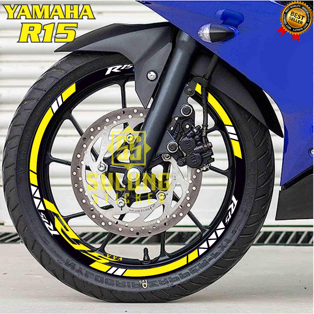 Stiker Velg Motor Yamaha R15 Cutting Sticker Lis Variasi Aksesoris Terbaru