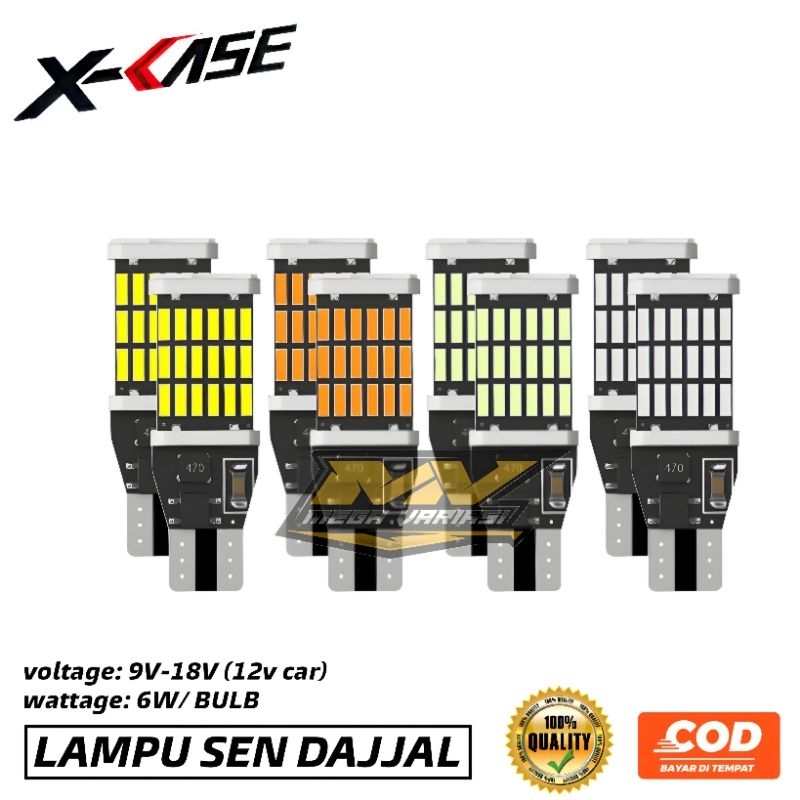 LAMPU SEN DAJJAL BOHLAM SEN COLOK 45 MATA LAMPU SEN LED SUPER TERANG COCOK UNTUK SEMUA JENIS MOTOR DAN MOBIL MIO BEAT SCOOPY FINO GENIO NMAX PCX AEROX VARIO DLL