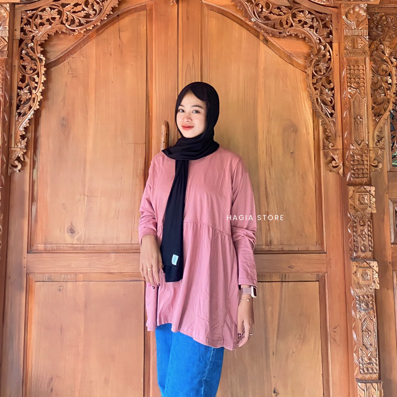 Buna Blouse busui by hagia | blouse bahan super nyaman bisa untuk busui dan wudhu friendly
